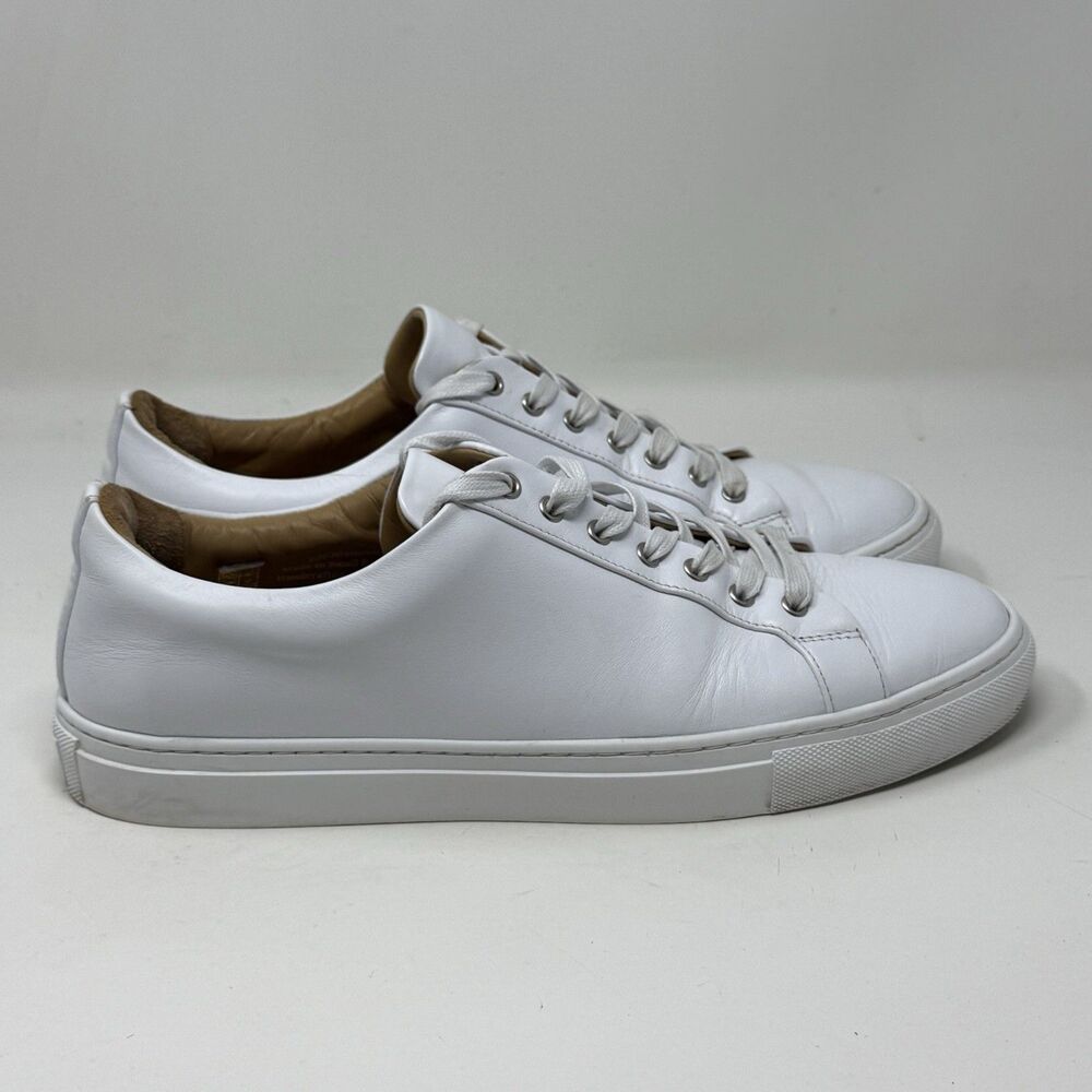 Thursday Boot Company White Leather Low-Top Sneakers